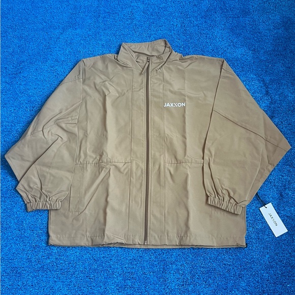 JAXXON Full Zip Jacket Size XL Tan Windbreaker Long Sleeve - Picture 1 of 4